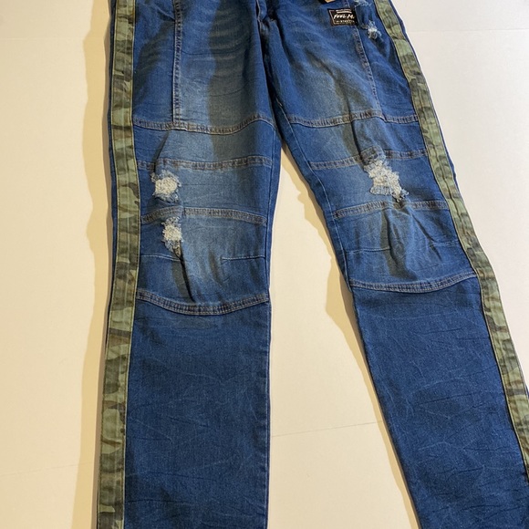 Modern Culture SZ 36 x 34 Distressed Moto Style Denim Blue Jeans New S - Picture 13 of 15